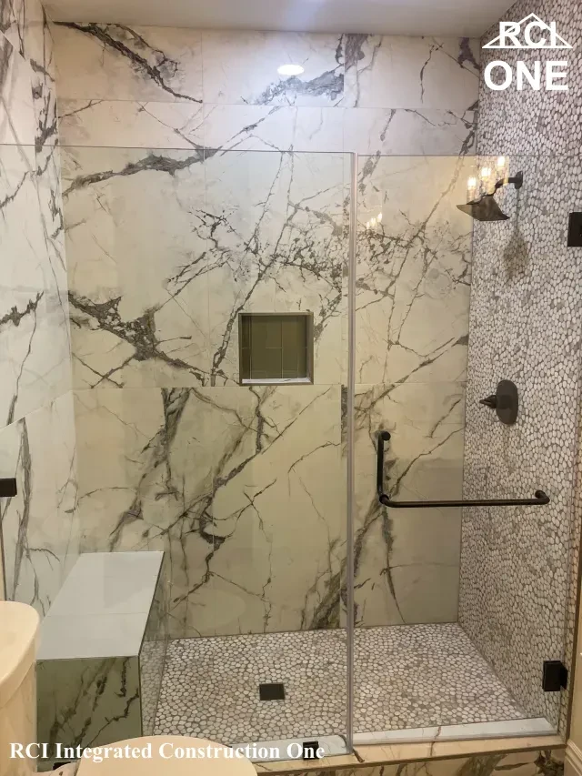 Elegant Modern Marble Bathroom Interior