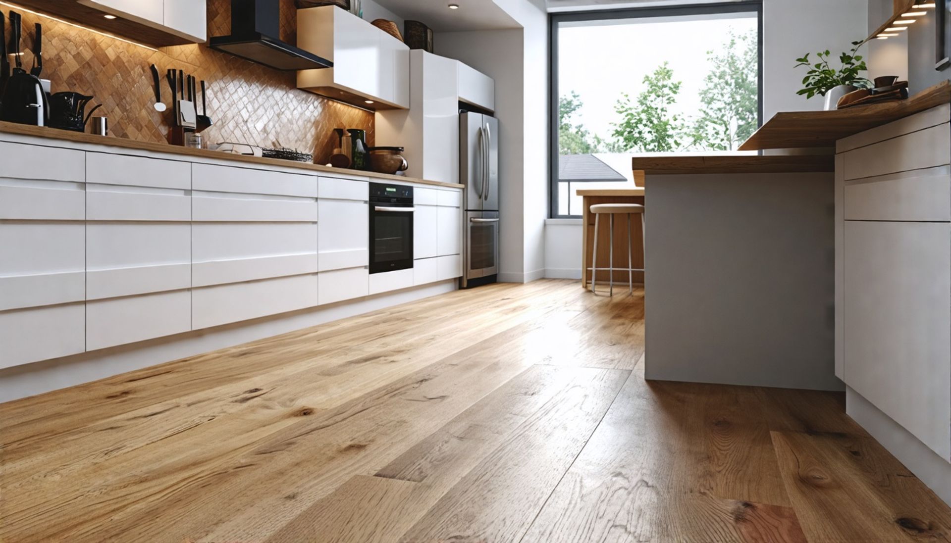 Elevate your kitchen with stunning floor installations that blend style and functionality.