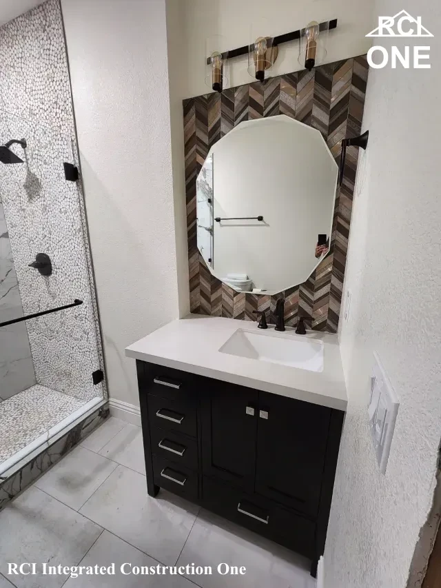 Modern Bathroom Vanity and Shower Design