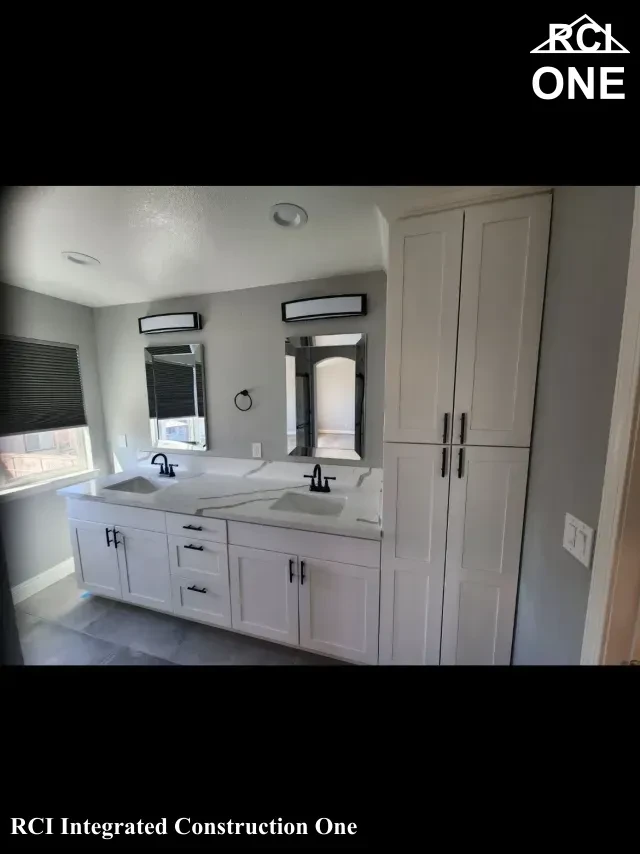 Modern Bathroom Vanity Installation Complete