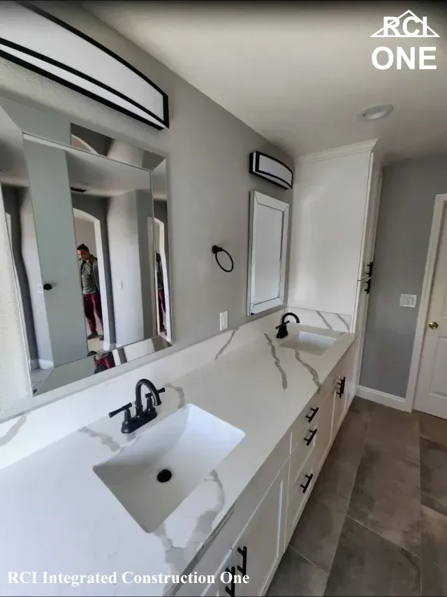 Modern Bathroom Vanity with Dual Sinks