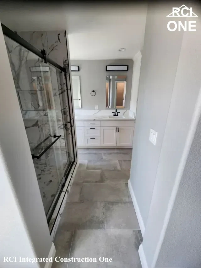 Modern Bathroom with Marble Shower