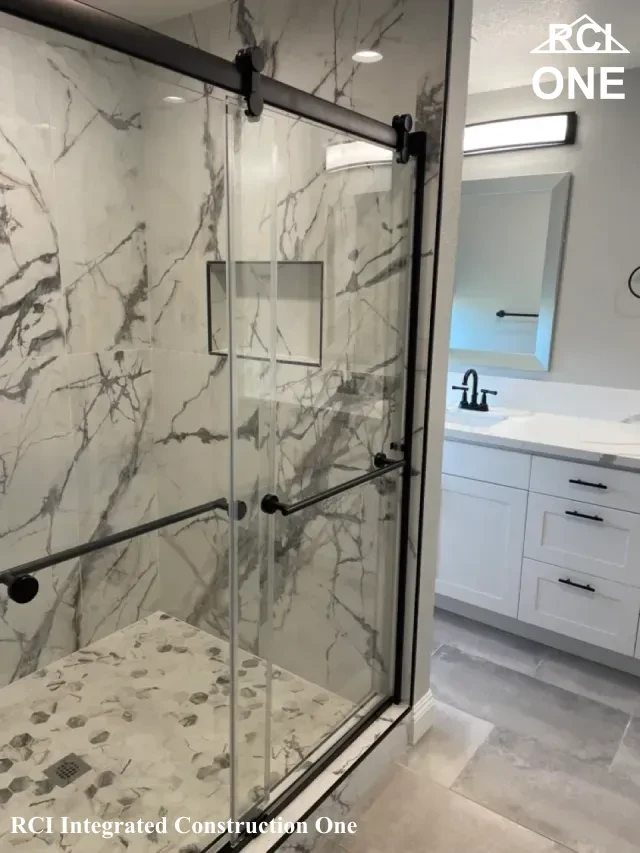 Modern Bathroom with Marble Shower