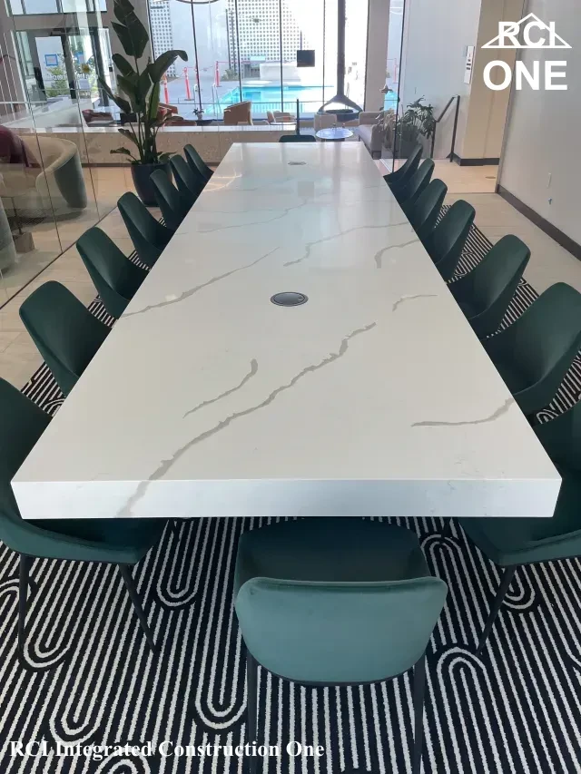 Modern Conference Room With Marble Table