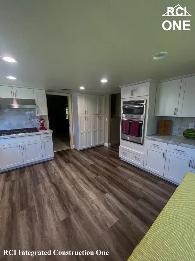 Modern Kitchen with Wooden Flooring