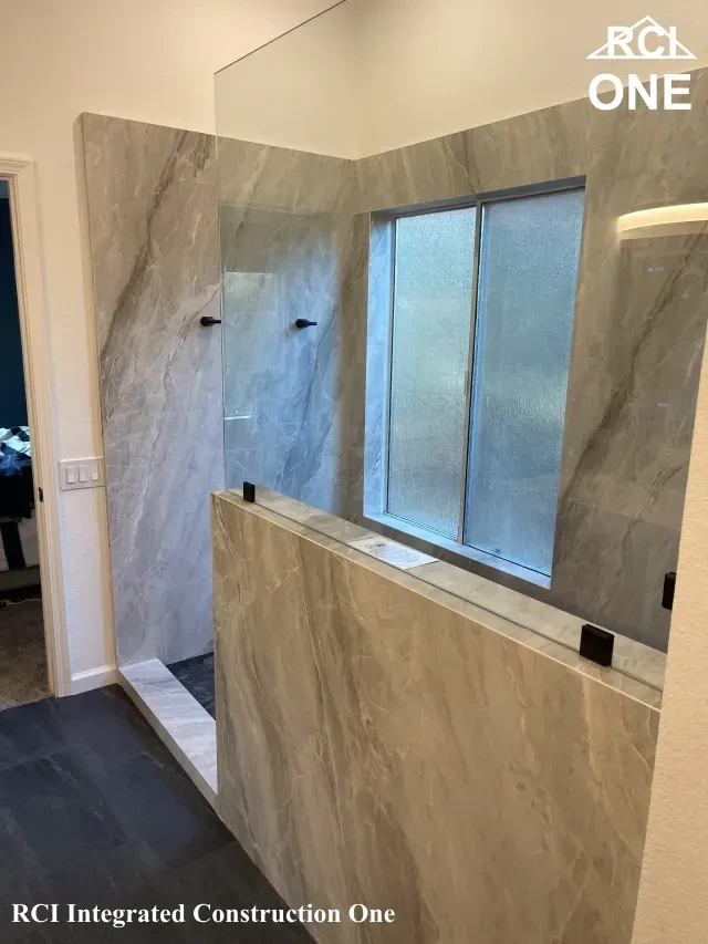 Modern Marble Shower Area Renovation