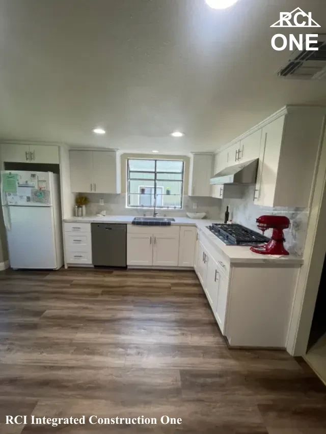 Modern White Kitchen with Appliances