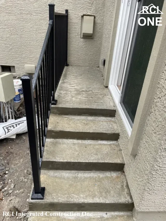 Newly Constructed Concrete Steps