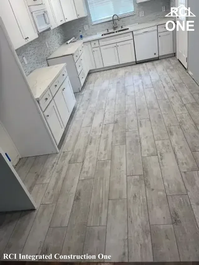 Renovated Modern Kitchen with New Flooring