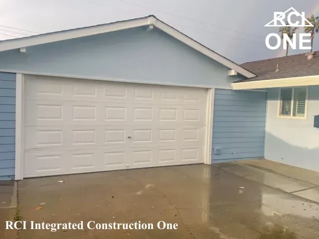 Residential Garage Door with Rainbow