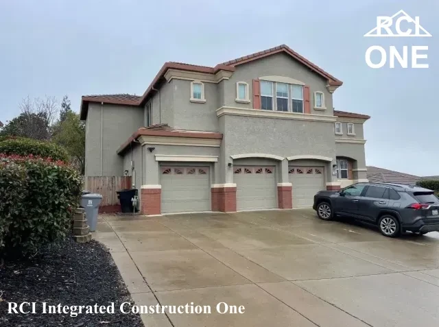 Two-Story Suburban House with Garage